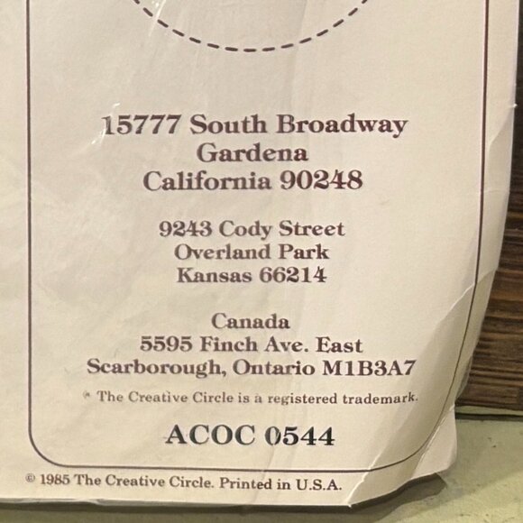 VTG 1985 Creative Circle Blue Armchair Sewing Caddy Cross Stitch Kit NOS - Picture 7 of 8